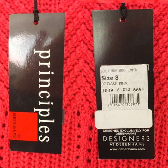 NWT Pink Sweater | Chunky Knit Stitch Pink Sweater - Picture 8 of 8